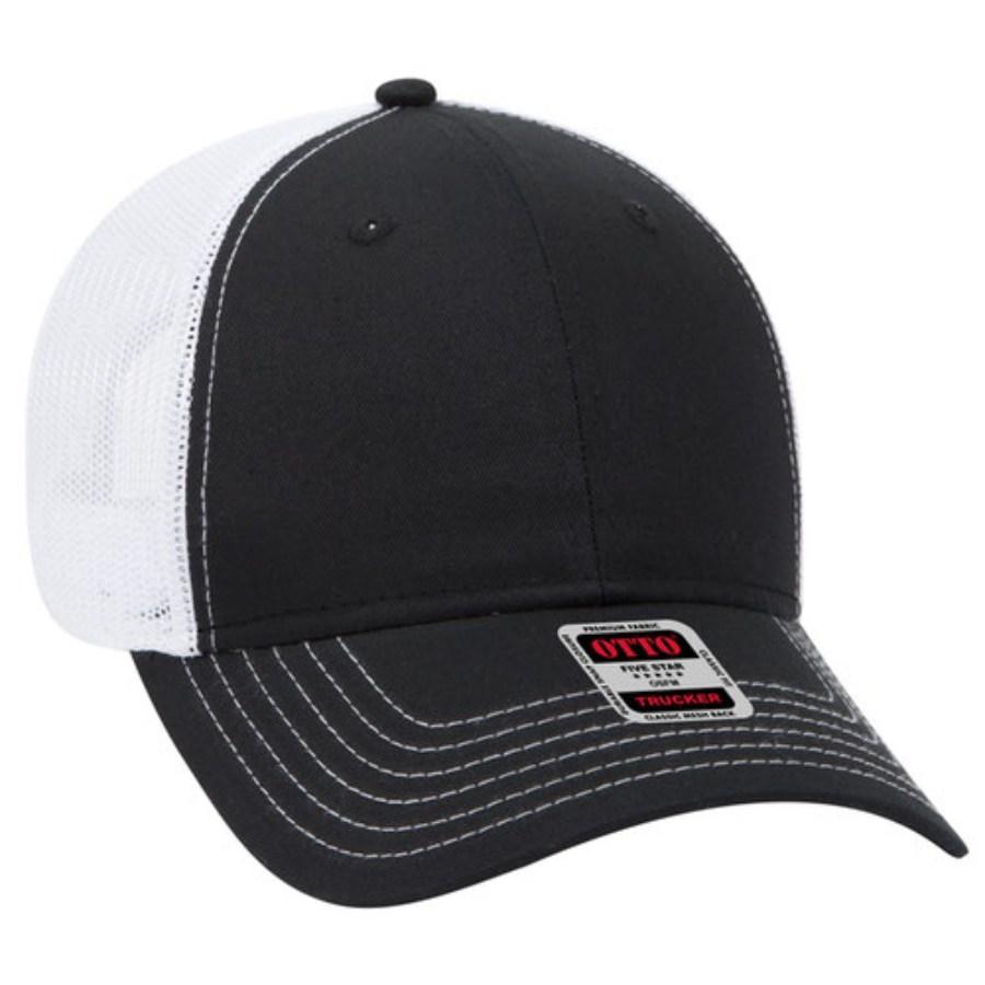 OTTO CAP 6 Panel Low Profile Mesh Back Trucker Hat Alternate View