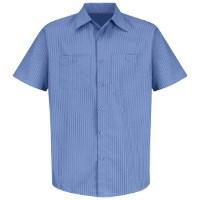 Red Kap Short Sleeve Industrial Stripe Work Shirt