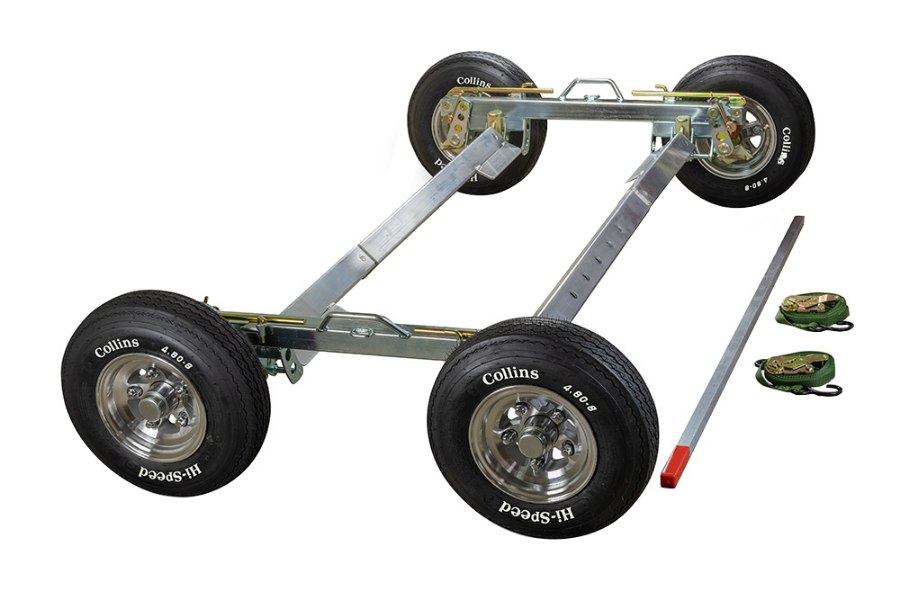 Picture of Collins Hi-Speed Dolly PRO Dolly Set Zinc Plated w/ Aluminum Axles and Aluminum Diamond Cut Wheels