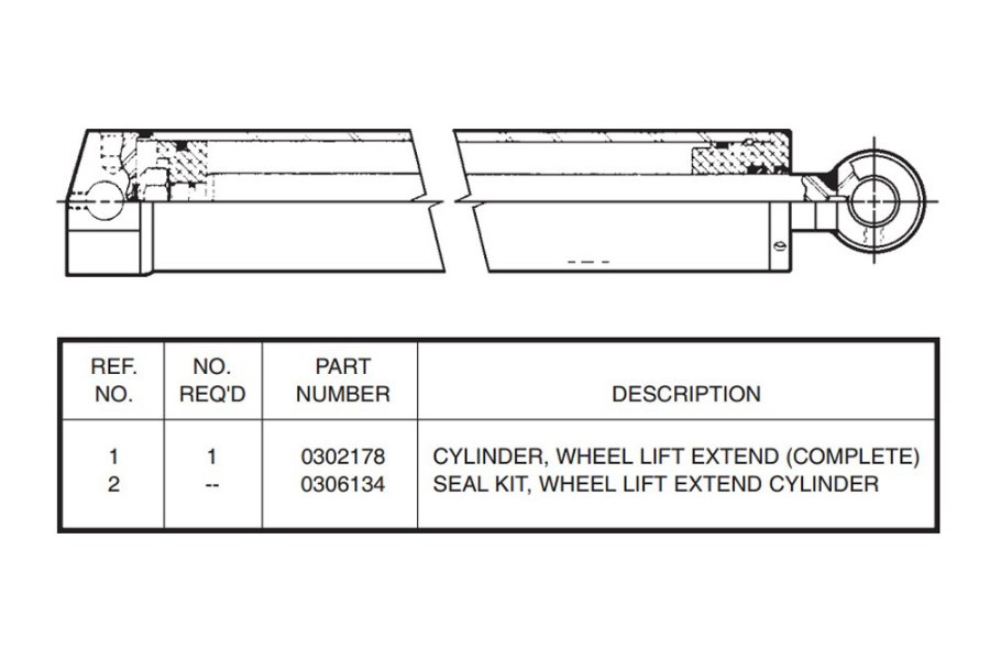 Picture of Miller Wheel Lift Extend Cylinder