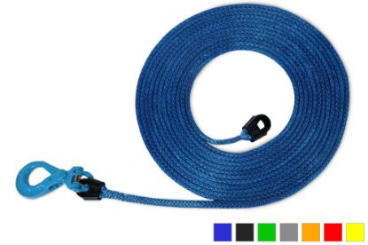 Picture of AmSteel-Blue Heavy Duty Synthetic Rope Extensions w/ Self Locking Hook and
Thimble | 9/16" - 7/8"