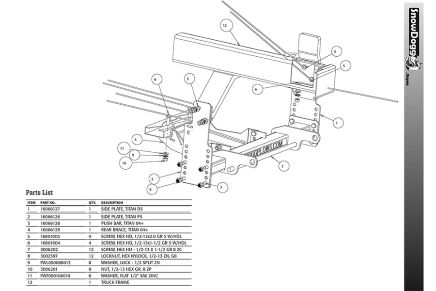 Picture of SnowDogg MD/MDII and VMD/VMDII Series Mount Nissan Titan '04-'15