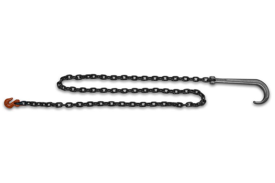 Picture of All-Grip Alloy Safety and Recovery Chains G80 w/ 15" Clevlok J Hook and Cradle Grab Hook