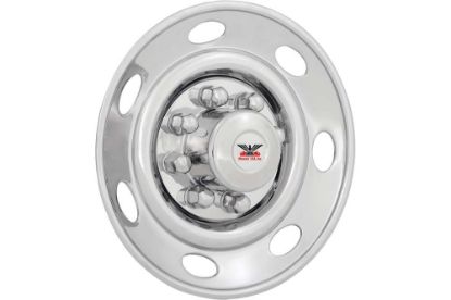 Picture of Phoenix Stainless Steel D.O.T. Single Wheel Simulator Set 16" 8 Lug 7 Oval HH Trailer Wheels