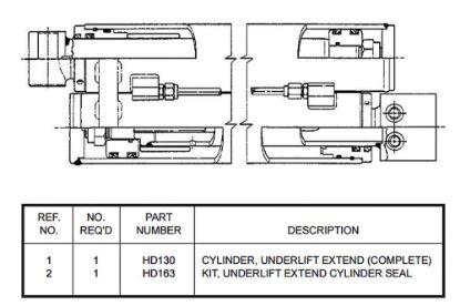 Picture of Miller Wheel Lift Extend Cylinder Seal Kit Century 712 and 716
