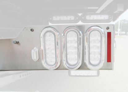 Picture of Miller Vulcan Carrier Tail Light Face Plate Horizontal Lights Right Hand LCG Series Stainless Steel