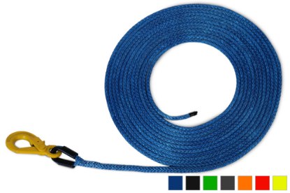 Picture of AmSteel-Blue Synthetic Winch Lines w/ Self-Locking Hook | 5/16" - 1/2"