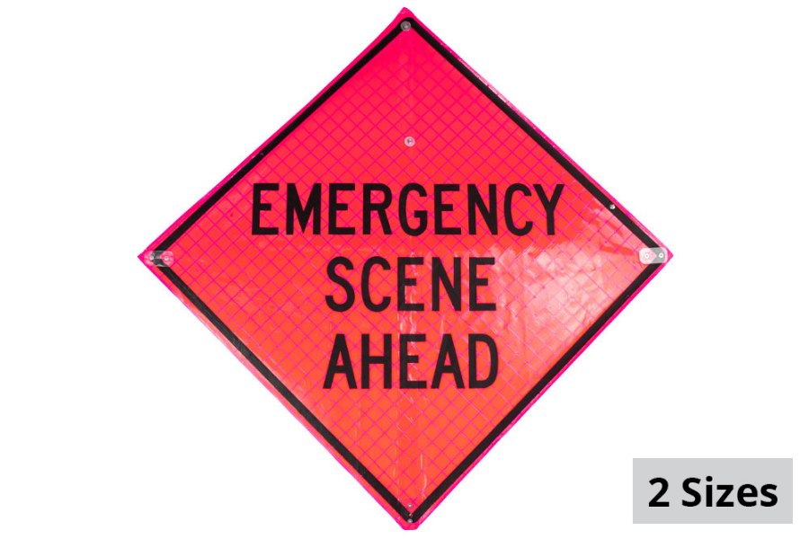Picture of Sign and Safety Equipment Retroreflective Vinyl Pink "Emergency Scene Ahead"
Roll-Up Sign