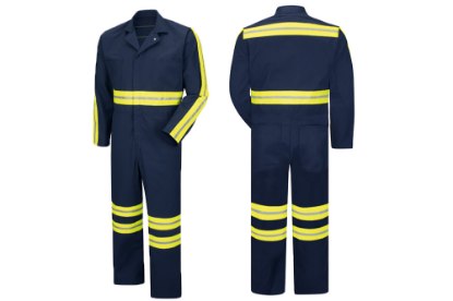 Picture of Red Kap Enhanced Visibility Action Back Navy Coveralls