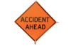 Picture of Sign and Safety Equipment 36" Orange "Accident Ahead" Roll-Up Sign