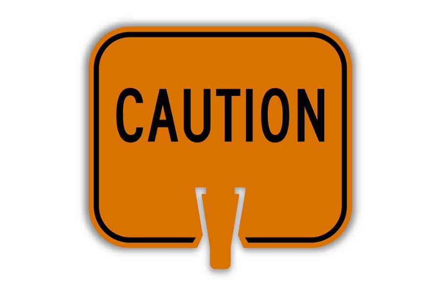 Picture of TAPCO Caution Non-Reflective Cone Sign