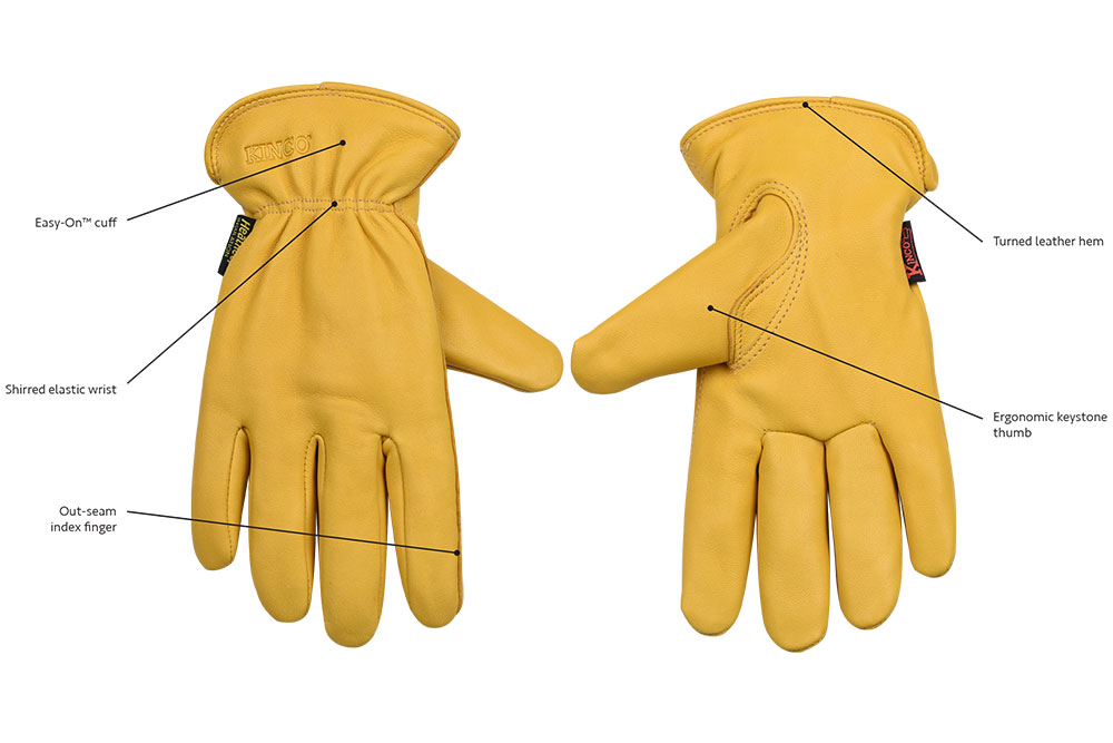 Picture of Kinco Lined Grain Deerskin Leather Driver Gloves