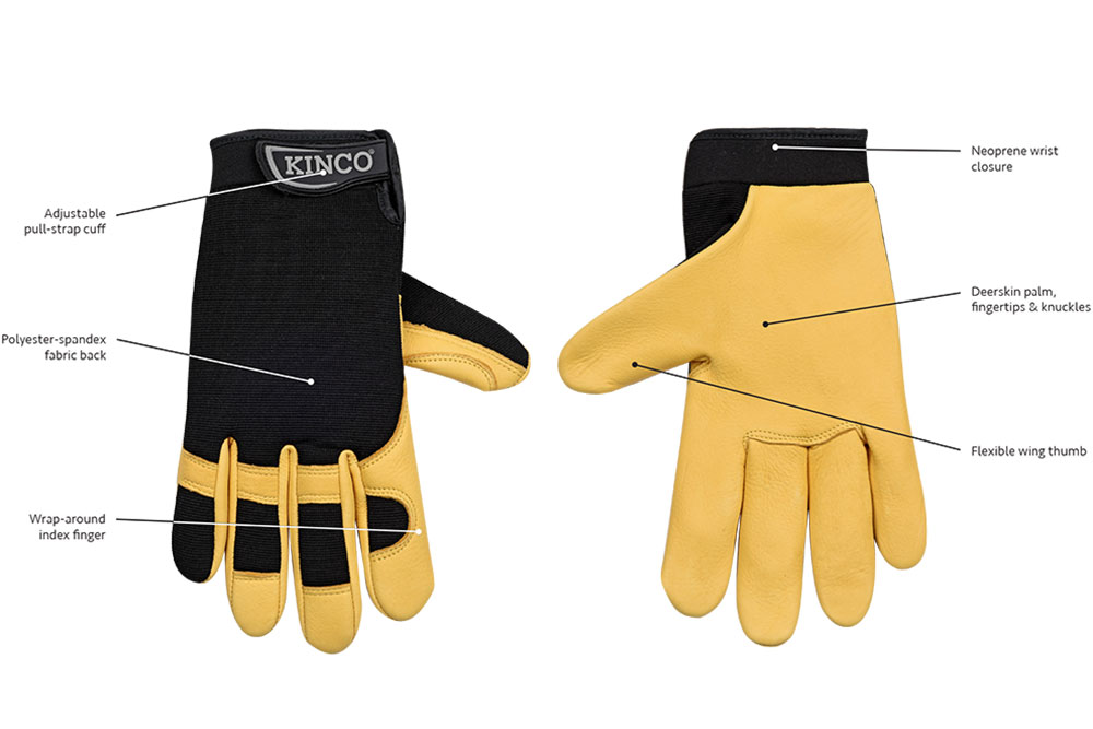 Picture of KincoPro Unlined Grain Deerskin Gloves