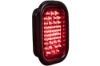 Picture of MAXXIMA 10 LED Rectangular S/T/T Light w/ Short Wire and Grommet, Red Lens