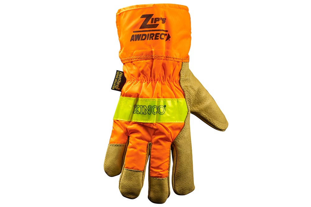 Picture of Zip's Hi-Vis Insulated Pigskin Reflective Gloves