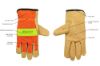 Picture of Kinco Hi-Vis Unlined Mesh Back Grain Pigskin Leather Driver Gloves Lime or
Orange