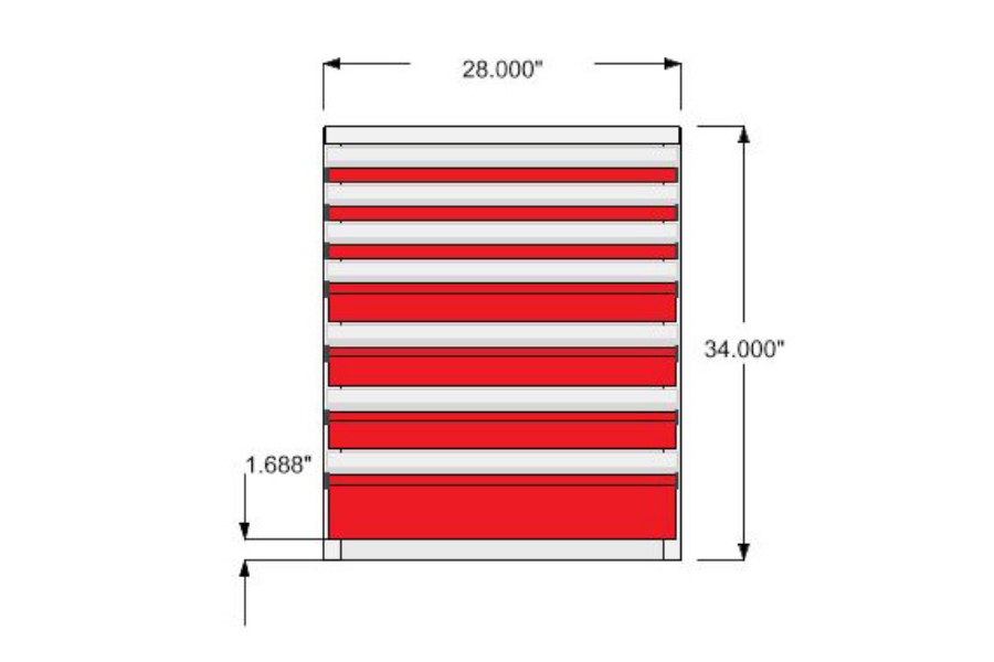 Picture of CTech 7 Drawer Red Toolbox Systems