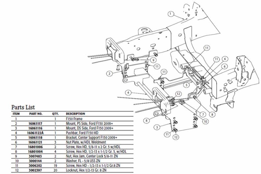 Picture of SnowDogg Mount Ford Trucks HD / EX / VX / CM Series