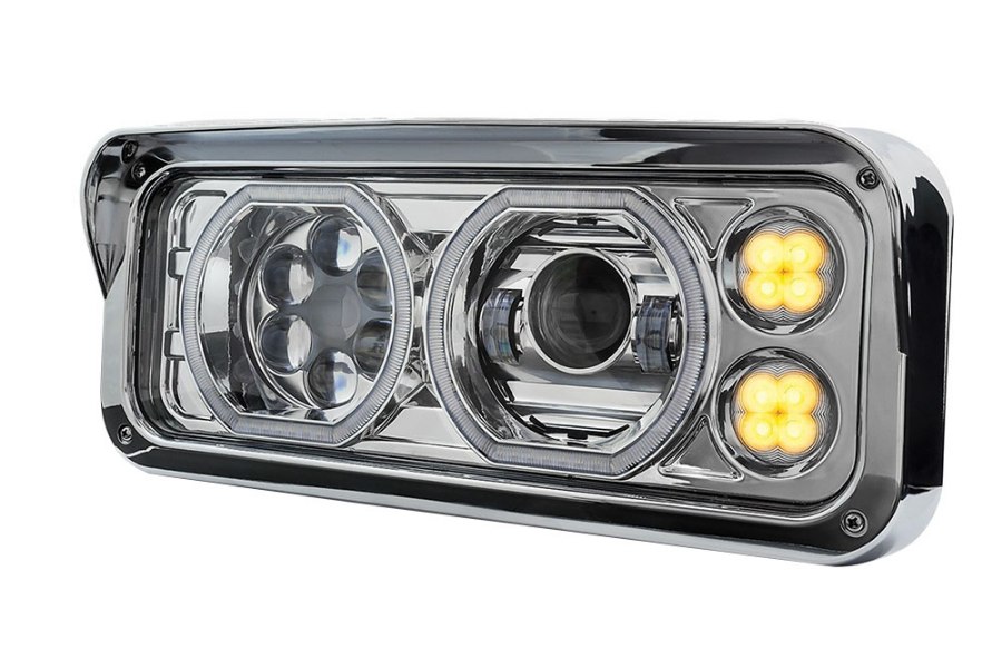 Picture of Trux Rectangular Halo LED Projector Headlight Assembly