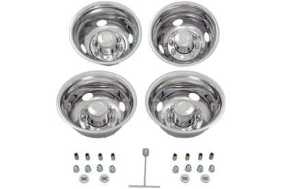 Picture of Phoenix Stainless Steel D.O.T. Dual Wheel Simulator Set for 16" / 16.5" 8 Lug 4 HH Trailer Wheels