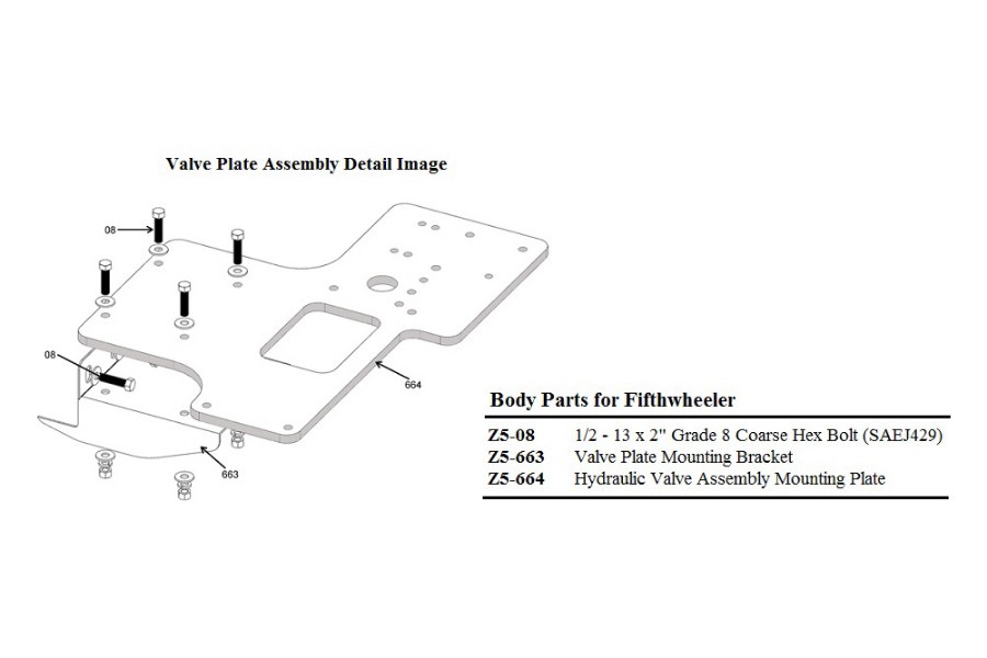 Picture of Zacklift Valve Plate Mounting Bracket