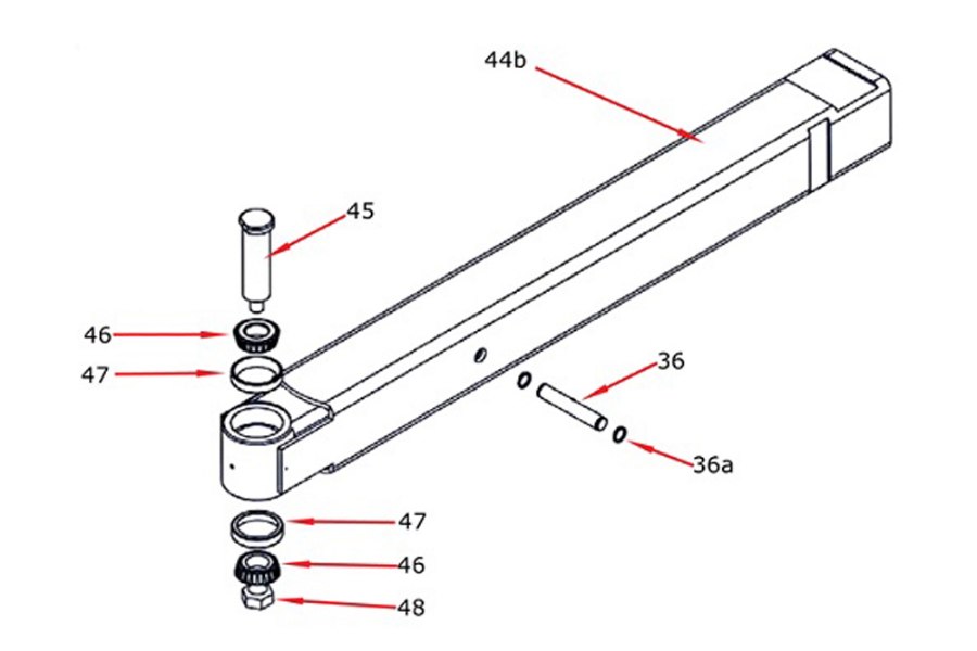 Picture of Zacklift Grid Head Pivot Pin 2" x 7 3/4"