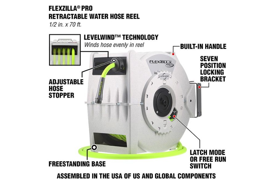 Picture of Flexzilla Pro Retractable Water Hose Reel with Levelwind Technology