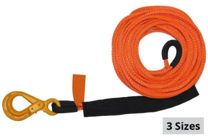 Picture of B/A Products Synthetic Rope Winch Line with Self-Locking Hook and Extension Eye
