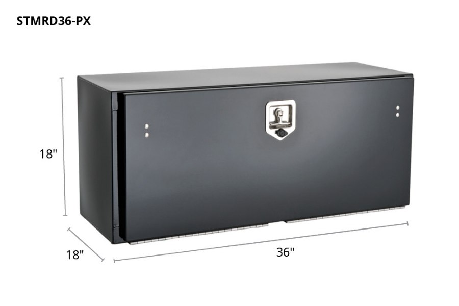 Picture of Phoenix High Gloss Black Powder Coated Steel TopSide Mount ToolBox