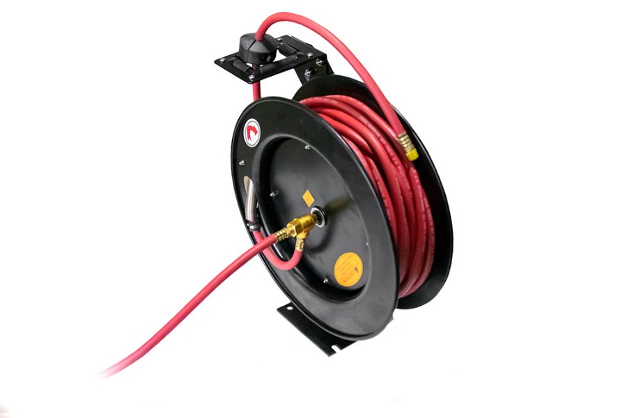 Picture of Workforce Retractable Air Hose Reel, Open Face, Single Axle Arm, 1/4" x 50'