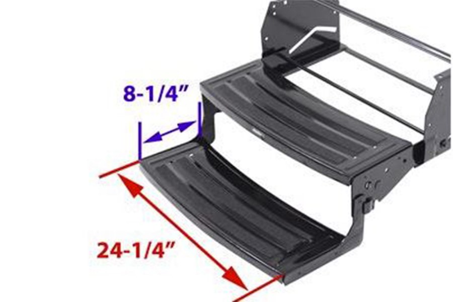 Picture of Etrailer Pull Out Double Step 7" Drop 24 1/4" Wide