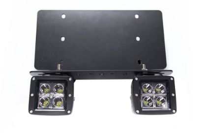 Picture of US License Plate Bracket w/ (2) Street Series 3x3 LED Cubes 2800 LUX