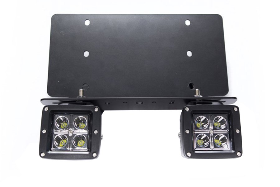 Picture of US License Plate Bracket w/ (2) Street Series 3x3 LED Cubes 2800 LUX