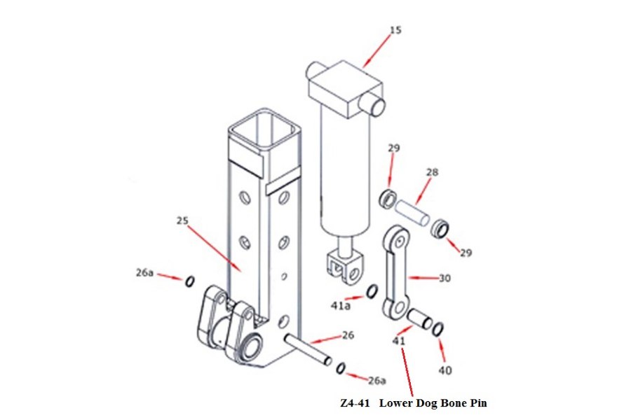 Picture of Zacklift Lower Done Bone Pin 1 3/4" x 3 3/4"