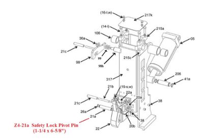 Picture of Zacklift Safety Lock Pivot Pin 1-1/4 x 6-5/8"