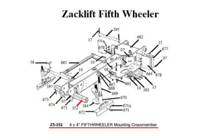 Picture of Zacklift Mounting Crossmember 4" x 4"