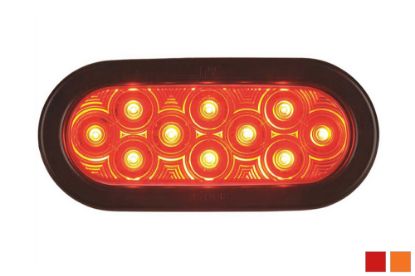 Picture of FEDERAL SIGNAL SignalTech 6-1/2" Oval LED Turn Light Kit, Red