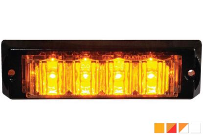 Picture of ECCO 4-LED Warning Light, Surface Mount, Class 1, Amber