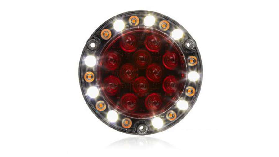 Picture of Maxxima Round Hybrid Combination Stop/Turn/Tail/Back Up and Amber Flashing WarningLight