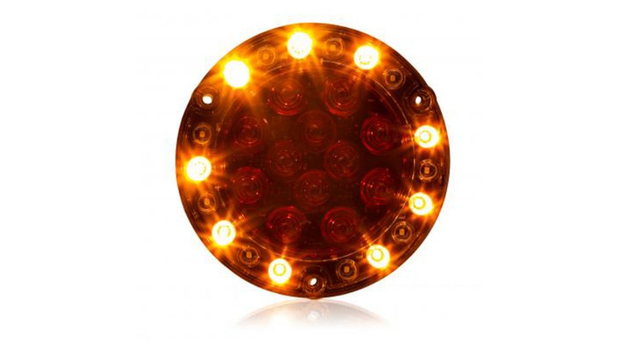 Picture of Maxxima Round Hybrid Combination Stop/Turn/Tail/Back Up and Amber Flashing WarningLight