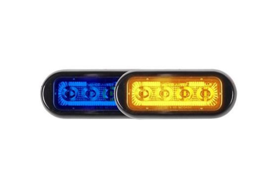 Picture of Maxxima 8 LED Rectangular Surface Mount Warning Clear Lens
