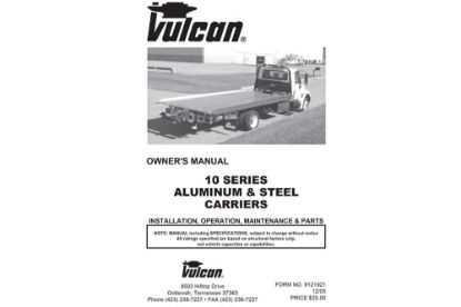 Picture of Vulcan 10 Series Aluminum and Steel Car Carrier Owners Manual