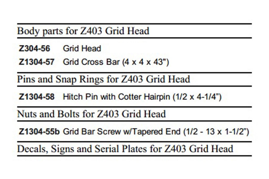 Picture of Zacklift Grid Bar Screw w/ Tapered End 1/2" x 13" x 1 1/2"