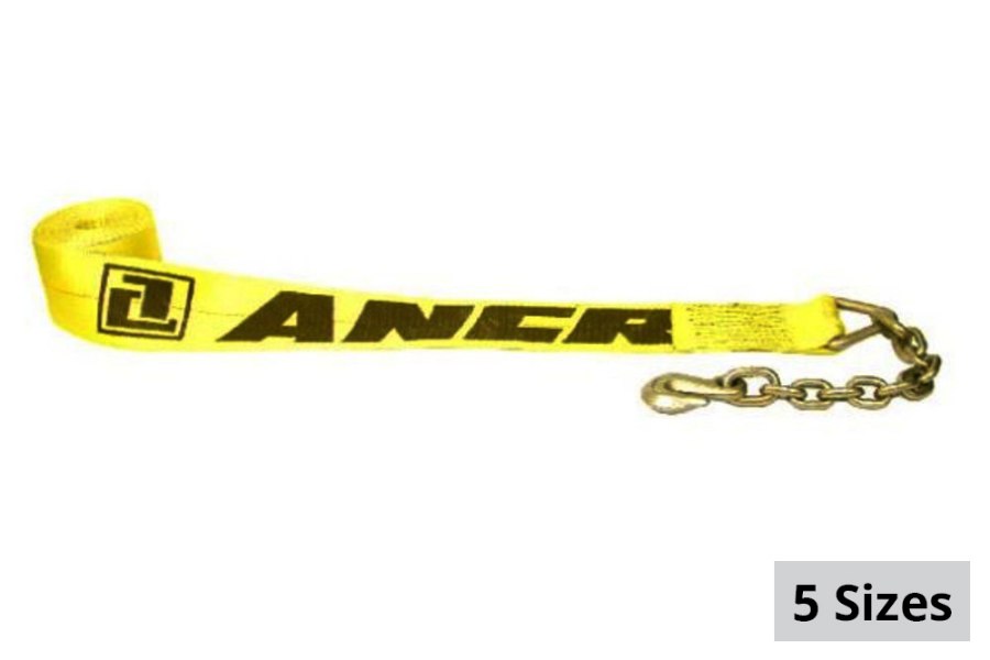 Picture of Ancra 4" Winch Strap w/ Chain and Grab Hook