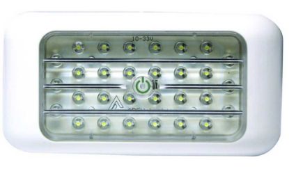 Picture of ECCO Rectangular LED Dome Light, White Bezel