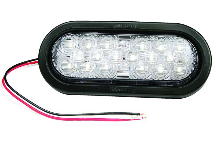 Picture of MAXXIMA Oval LED Back-Up Light with Rubber Grommet and Pigtail, White LEDs