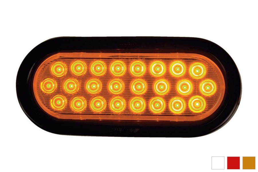Picture of MAXXIMA 6" Oval 24 LED Warning Light with Grommet and Pigtail
