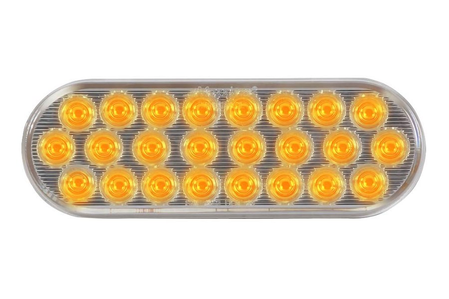 Picture of Maxxima Warning Light w/ Clear Lens 6" Oval Ultra Thin 24 LEDs

