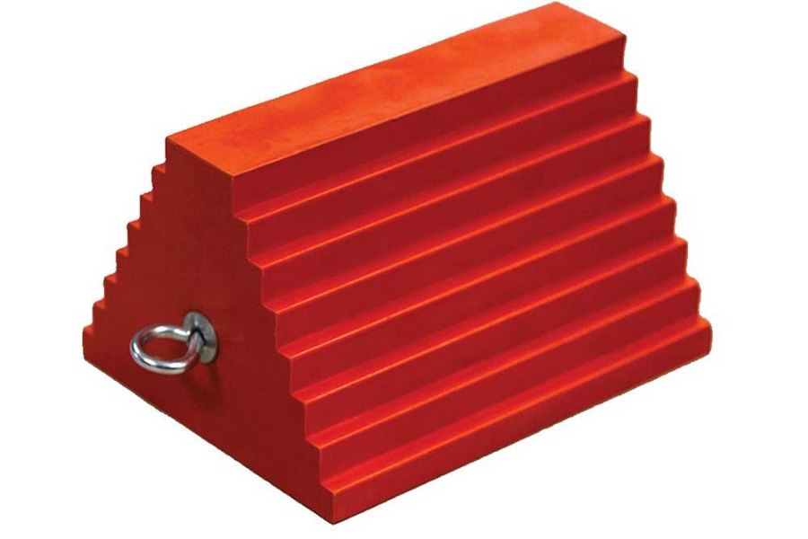Picture of Checkers Safety General Purpose Orange Polyrethane Wheel Chock