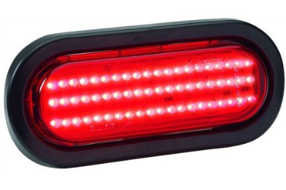 Picture of MAXXIMA Oval LED Body Light with Grommet and Short Wire, Red